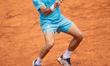 Francisco Cerundolo of Argentina plays a forehand against Alex de Minaur of Australia duri...
