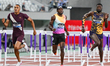 SHAOXING, CHINA - MAY 16: 
Jamal Britt of the United States, Orlando Bennett of Jamaica,...