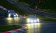 The #3 Mercedes-AMG Team Verstappen Racing Mercedes-AMG GT3 is closely pursued by the #80...