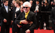 Rossy de Palma and Pedro Almodovar depart the ''Amarga Navidad'' (Bitter Christmas) screen...
