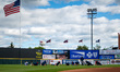 The Binghamton Rumble Ponies warm up before a Minor League Baseball game at TD Bank Ballpa...