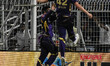 Kolkata Knight Riders celebrate the wicket of Rohit Sharma during match 65 of the Indian P...
