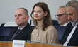 Andrzej Poczobut, Polish-Belarusian journalist, is seen with his wife Oksana Poczobut whil...