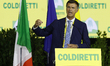 Italian agricultural entrepreneur and Coldiretti president Ettore Prandini speaks on stage...