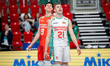 Dimitar Dobrev plays during a volleyball game between Ukraine and Bulgaria in Sosnowiec, P...