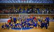 Harma Anna Cornelia Van Kreij and Cristina Burcea Zamfir react during the Romania handball...