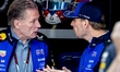 Formula 1 driver Max Verstappen of Oracle Red Bull Racing with his father Jos Verstappen d...