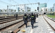 Activists from Extinction Rebellion block a section of railway tracks at Utrecht Centraal...
