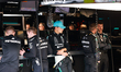George Russell of Great Britain and the Mercedes AMG Petronas F1 Team prepares in his gara...