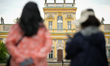 Visitors are seen at the Wilanow Palace in Warsaw, Poland on 06 January, 2026. The palace...