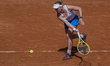 Barbora Krejcikova returns the ball against Hailey Baptiste during the Roland Garros Grand...
