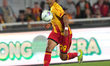 Waid Cheddira of US Lecce plays during the Serie A match between US Lecce and CFC Genoa in...