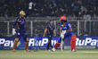 Delhi Capitals batter KL Rahul plays during a match between Kolkata Knight Riders and Delh...