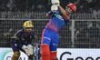 Delhi Capitals batter Sahil Parakh is seen in action during a match between Kolkata Knight...