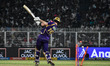 Finn Allen of Kolkata Knight Riders is bowled out by Lungi Ngidi during a match between Ko...