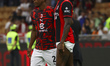 Rafael Leao in action during the Serie A match between AC Milan and Cagliari Calcio at Giu...