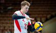 Michal Gierzot plays during a volleyball game between Poland and Bulgaria in Katowice, Pol...
