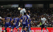 Amaury Garcia #17 of Cruz Azul heads the ball during the final second leg match between Pu...