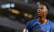 Gael Monfils reacts during his men's singles match against Hugo Gaston on day 2 of the Fre...