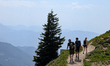 People hike and enjoy panoramic views along the Panoramic Loop Trail in the Hochgrat mount...
