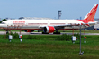 An Air India aircraft taxis for departure on the runway at Toronto Pearson International A...