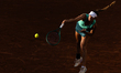 Solana Sierra competes in her women's singles match against Jasmine Paolini on day 4 of th...