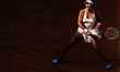 Mayar Sherif competes in her women's singles match against Coco Gauff on day 5 of the Fren...