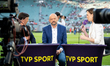 Jacek Laskowski, a Polish sports commentator, is seen during the Ultimate Legends Night, P...