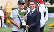 Mark Laskin, Chef d'Equipe, and Roberto Gabrielli of Banca Intesa with the Mexico Team cel...