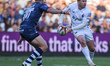 Ben Spencer of Bath Rugby passes the ball during the Gallagher Premiership match between B...