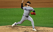 Miami Marlins starting pitcher Max Meyer #23 throws during the fourth inning of a baseball...