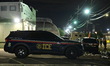 Damage to multiple Immigration and Customs Enforcement (ICE) vehicles, trash on the ground...