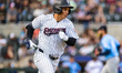 Jackson Castillo of the Somerset Patriots runs the bases during a Minor League Baseball ga...