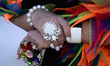 Detail of drag artist Tara Hoot's accessories as the hosts a vigil at the John F. Kennedy...