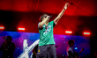 Joshua Xavier Gutierrez, known as Xavi, performs on stage during the VIP Fan Day MexTour L...