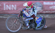Jake Mulford of Redcar Bears leads during Heat 9 of the Cab Direct Championship match betw...