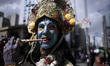 People celebrate the Ratha Yatra festival in Sao Paulo, Brazil, on May 31, 2026. 