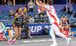 Ama Degbeon from Germany and ZhiTing Zhang from China are seen in action during the FIBA 3...
