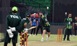 Shaheen Shah Afridi bowls in a net practice session at Gaddafi Stadium in Lahore, Pakistan...