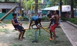 Boys play inside a municipal park in Kolkata, India, on June 2, 2026, as summer temperatur...