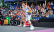Bolor-Erdene Gantsolmon is seen in action during the FIBA 3x3 World Cup 2026 group stage m...