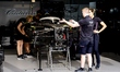 Mechanics work on the car of Formula 1 driver Valtteri Bottas for the Cadillac Formula 1 T...