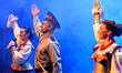 Members of the Moscow Cossack Choir perform during a concert conducted by Veniamin Novotoc...