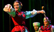 Members of the Moscow Cossack Choir perform during a concert conducted by Veniamin Novotoc...