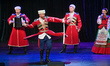 Members of the Moscow Cossack Choir perform during a concert conducted by Veniamin Novotoc...