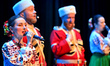 Members of the Moscow Cossack Choir perform during a concert conducted by Veniamin Novotoc...