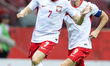 Jakub Kaminski, Robert Lewandowski during Poland vs Nigeria friendly match in Warsaw, Pola...