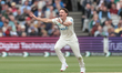 Nathan Smith of New Zealand celebrates the wicket of Ben Duckett of England during the 1st...