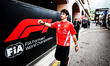 Charles Leclerc of Team Scuderia Ferrari is seen with the Ferrari SF-25 in the paddock dur...