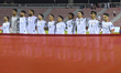 Players of Yemen line up prior to the Asian Cup Saudi Arabia 2027 Qualifiers match between...